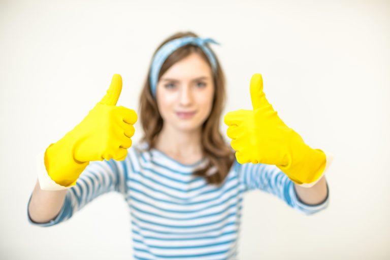 Woman ready for house cleaning