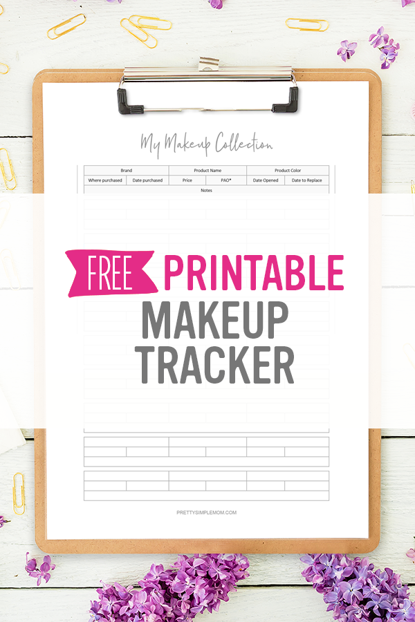 Makeup Inventory Tracker Free Printable Pretty Simple Mom