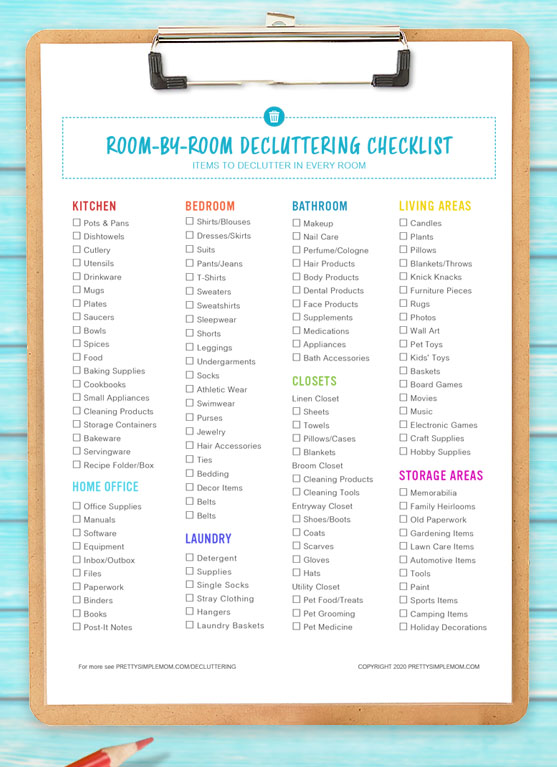 Printable Declutter Checklist
