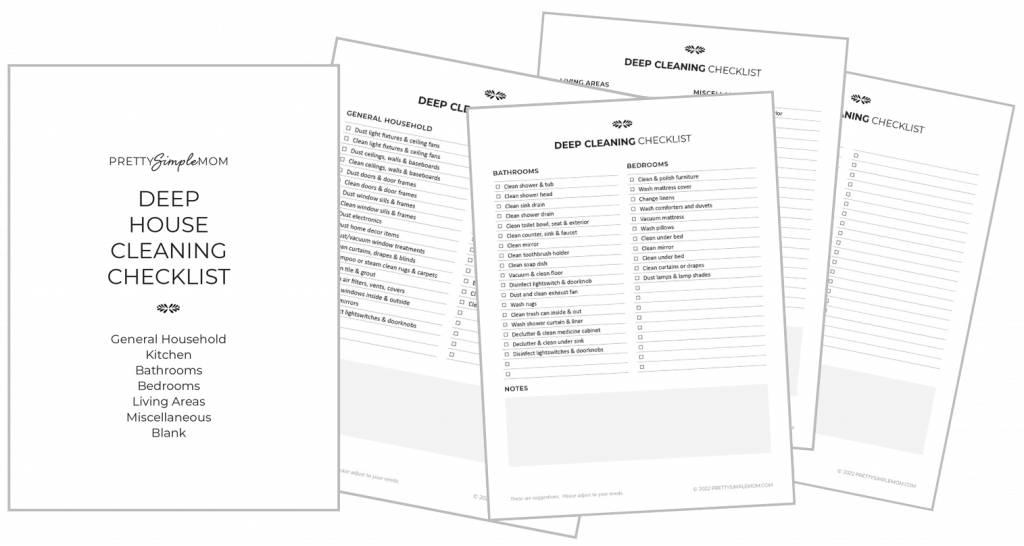 How to Deep Clean Your House + Free Deep House Cleaning Checklist Pretty Simple Mom