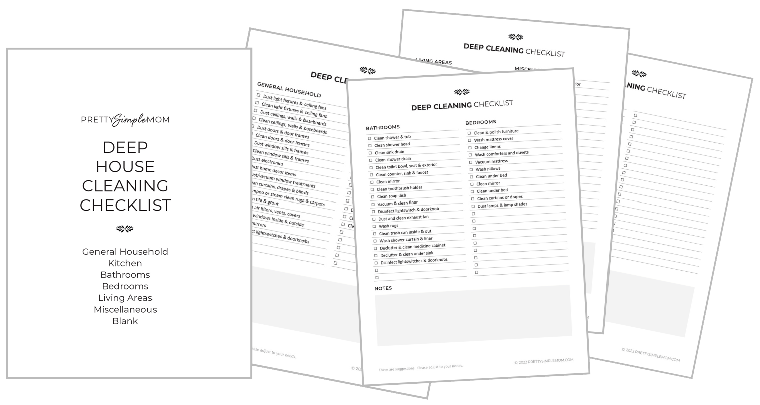 How to Deep Clean Your House + Free Deep House Cleaning Checklist