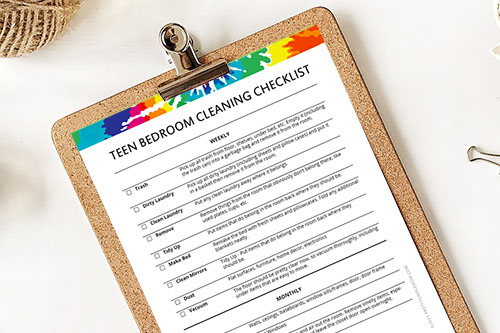 Printable Teenage Bedroom Cleaning Checklist