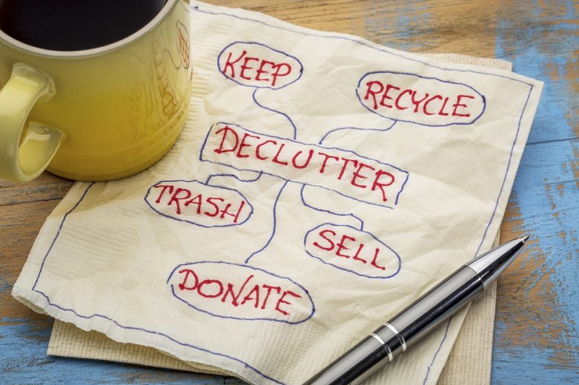 declutter plan on napkin
