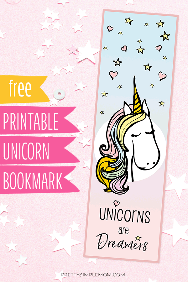 'Fairy Tale Unicorn' Bookmark Free Printable Pretty Simple Mom